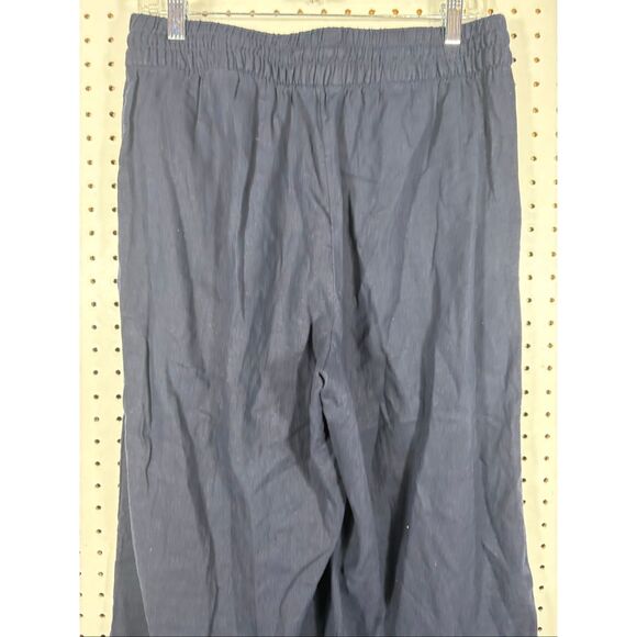 Banana Republic wide leg crop linen blend pants size M - Picture 7 of 9